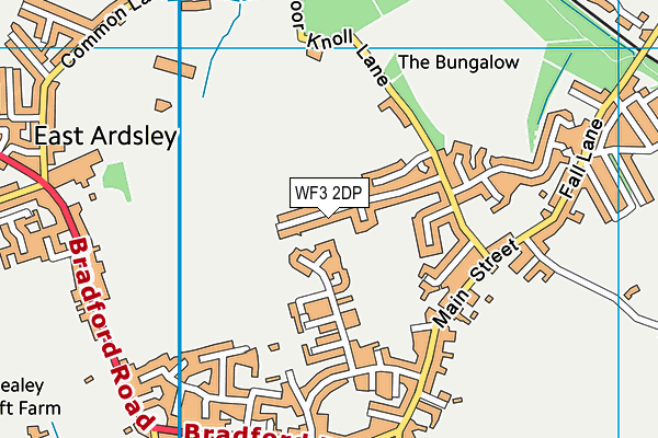 WF3 2DP map - OS VectorMap District (Ordnance Survey)