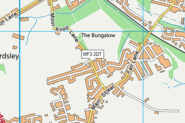 WF3 2DT map - OS VectorMap District (Ordnance Survey)