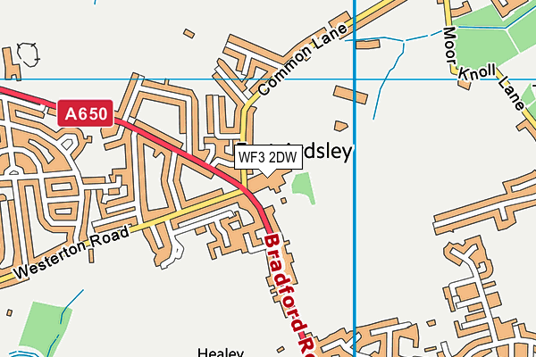 WF3 2DW map - OS VectorMap District (Ordnance Survey)