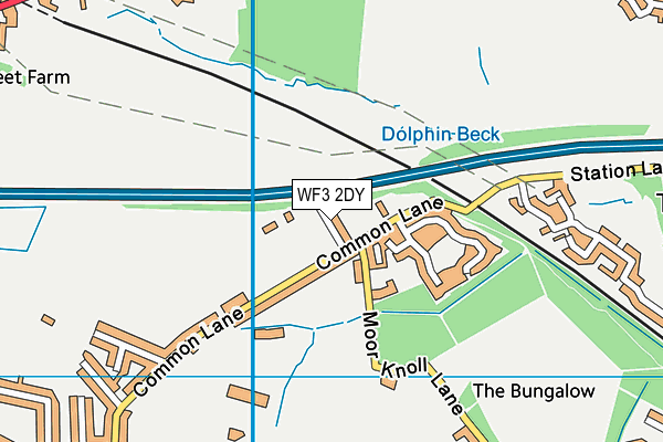 WF3 2DY map - OS VectorMap District (Ordnance Survey)