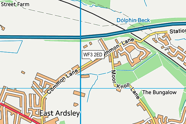 WF3 2ED map - OS VectorMap District (Ordnance Survey)