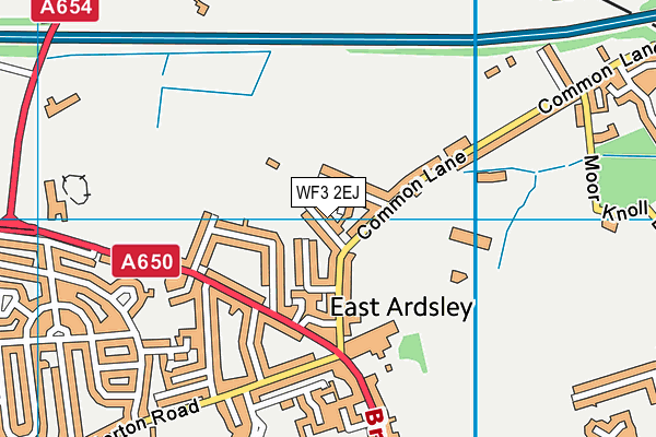 WF3 2EJ map - OS VectorMap District (Ordnance Survey)