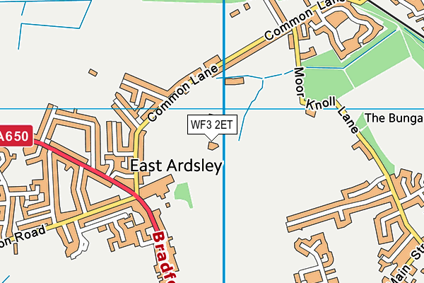 WF3 2ET map - OS VectorMap District (Ordnance Survey)