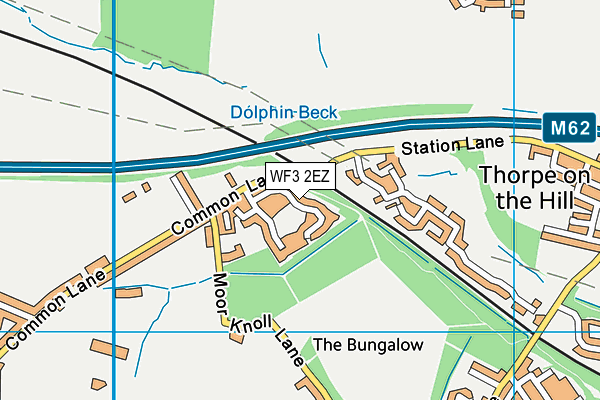 WF3 2EZ map - OS VectorMap District (Ordnance Survey)