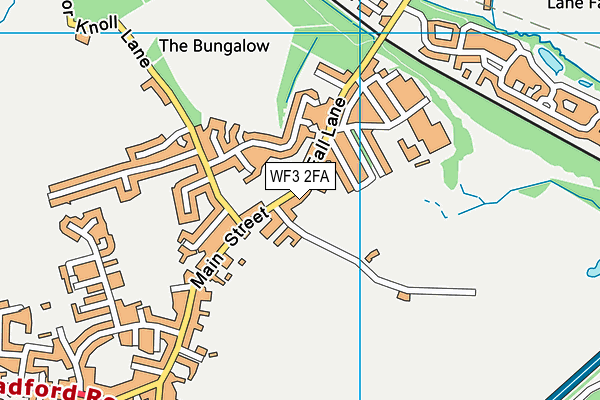 WF3 2FA map - OS VectorMap District (Ordnance Survey)