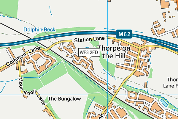 WF3 2FD map - OS VectorMap District (Ordnance Survey)