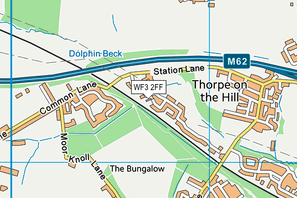 WF3 2FF map - OS VectorMap District (Ordnance Survey)