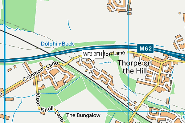 WF3 2FH map - OS VectorMap District (Ordnance Survey)