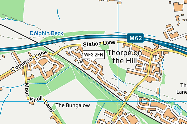 WF3 2FN map - OS VectorMap District (Ordnance Survey)