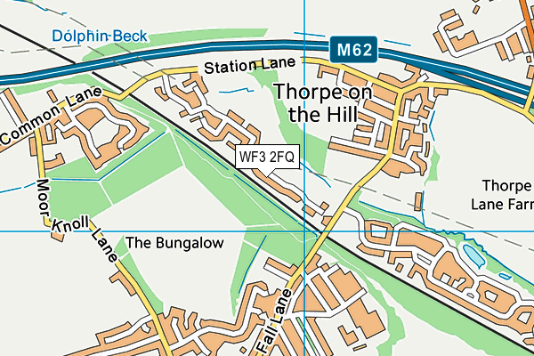 WF3 2FQ map - OS VectorMap District (Ordnance Survey)