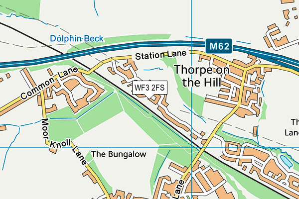 WF3 2FS map - OS VectorMap District (Ordnance Survey)