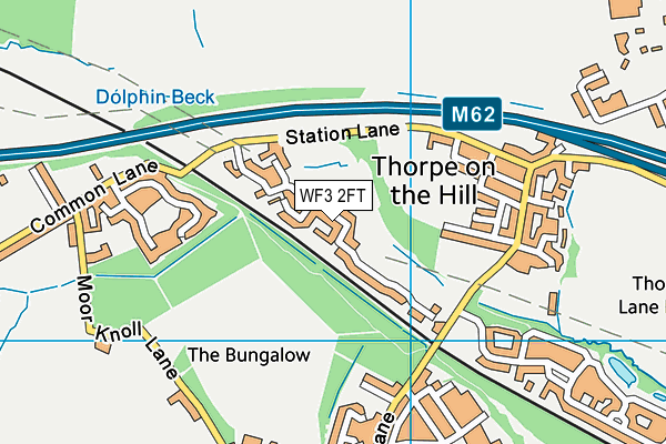 WF3 2FT map - OS VectorMap District (Ordnance Survey)