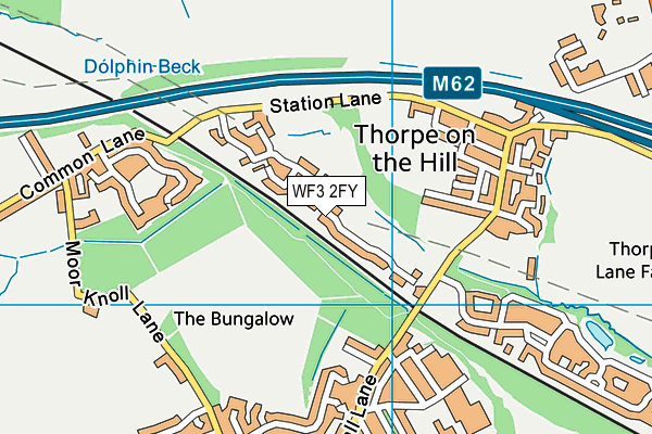 WF3 2FY map - OS VectorMap District (Ordnance Survey)