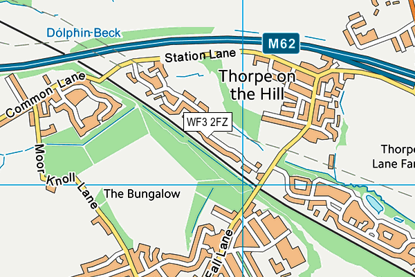 WF3 2FZ map - OS VectorMap District (Ordnance Survey)