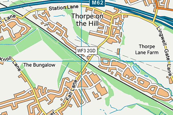 WF3 2GD map - OS VectorMap District (Ordnance Survey)