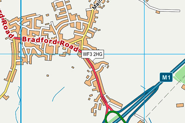 WF3 2HG map - OS VectorMap District (Ordnance Survey)