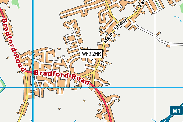 WF3 2HR map - OS VectorMap District (Ordnance Survey)