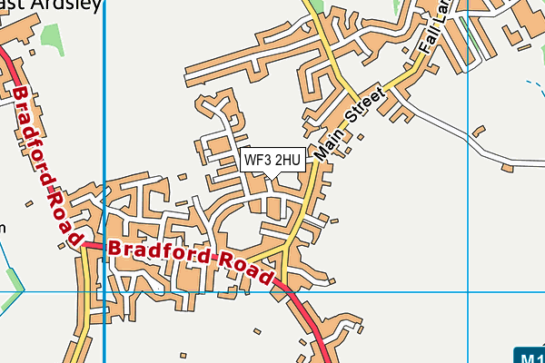 WF3 2HU map - OS VectorMap District (Ordnance Survey)