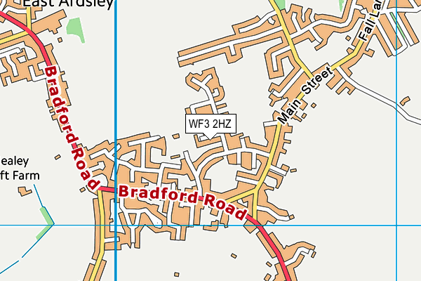 WF3 2HZ map - OS VectorMap District (Ordnance Survey)