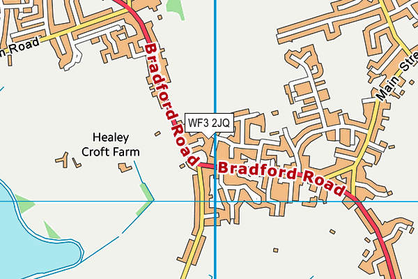 WF3 2JQ map - OS VectorMap District (Ordnance Survey)