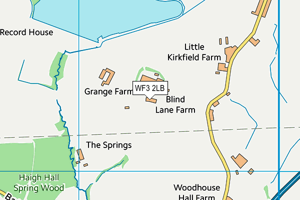 WF3 2LB map - OS VectorMap District (Ordnance Survey)