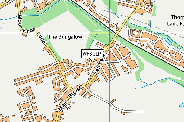 WF3 2LP map - OS VectorMap District (Ordnance Survey)