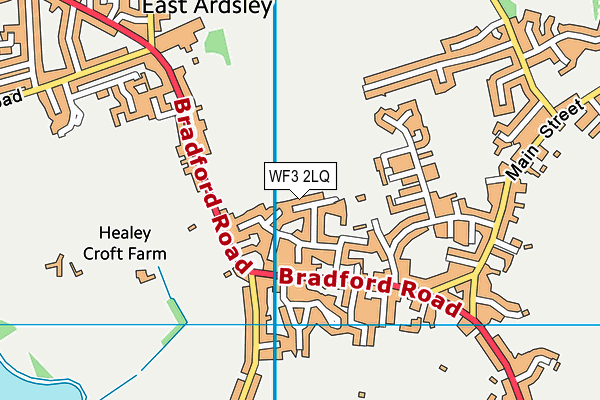 WF3 2LQ map - OS VectorMap District (Ordnance Survey)