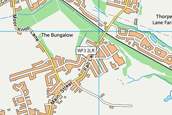 WF3 2LR map - OS VectorMap District (Ordnance Survey)