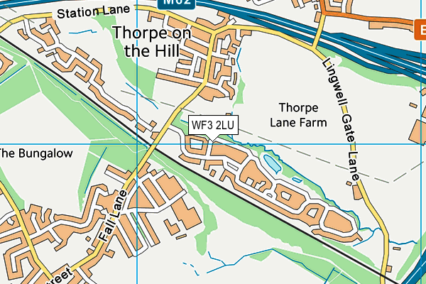 WF3 2LU map - OS VectorMap District (Ordnance Survey)