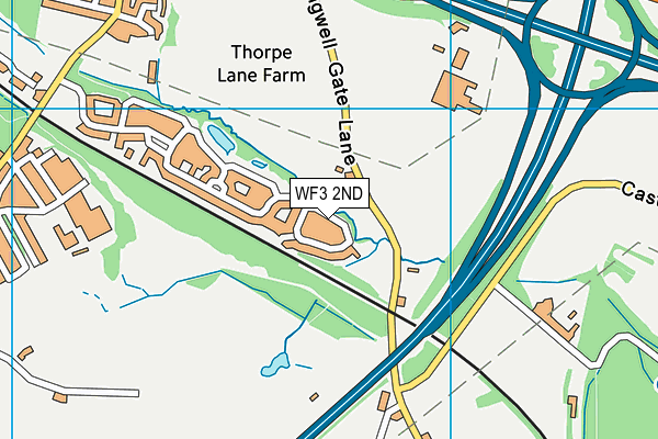 WF3 2ND map - OS VectorMap District (Ordnance Survey)