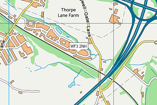 WF3 2NH map - OS VectorMap District (Ordnance Survey)