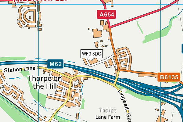 Thorpe Primary School map (WF3 3DG) - OS VectorMap District (Ordnance Survey)
