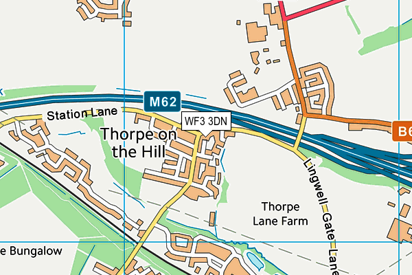 WF3 3DN map - OS VectorMap District (Ordnance Survey)