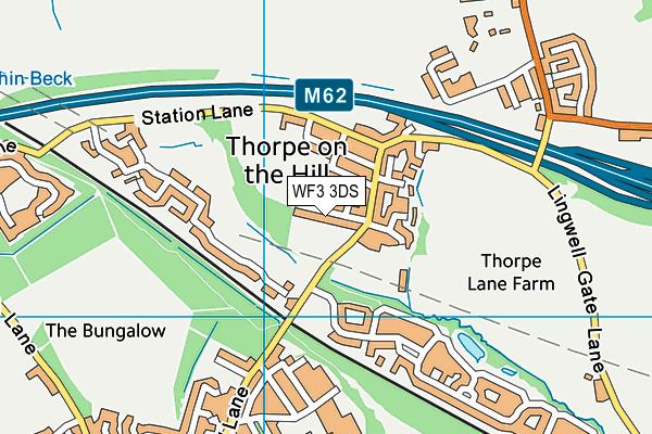 WF3 3DS map - OS VectorMap District (Ordnance Survey)