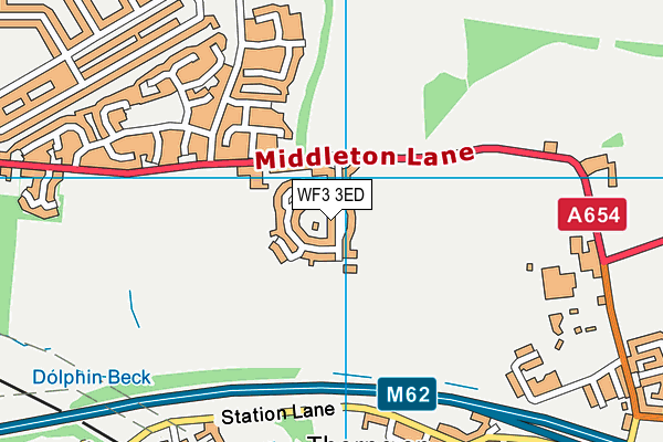 WF3 3ED map - OS VectorMap District (Ordnance Survey)