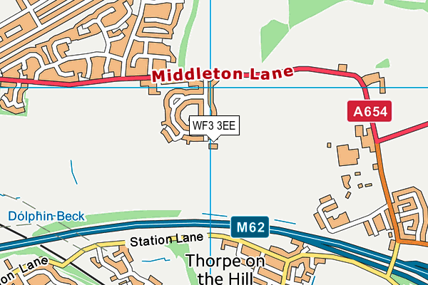 WF3 3EE map - OS VectorMap District (Ordnance Survey)