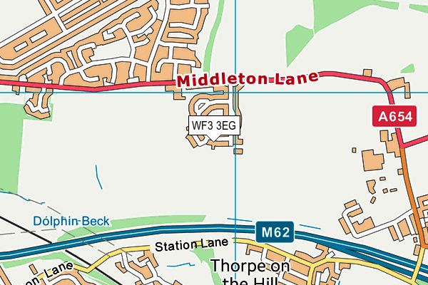 WF3 3EG map - OS VectorMap District (Ordnance Survey)