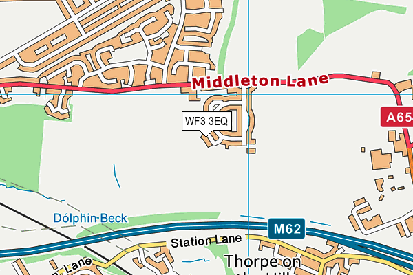 WF3 3EQ map - OS VectorMap District (Ordnance Survey)