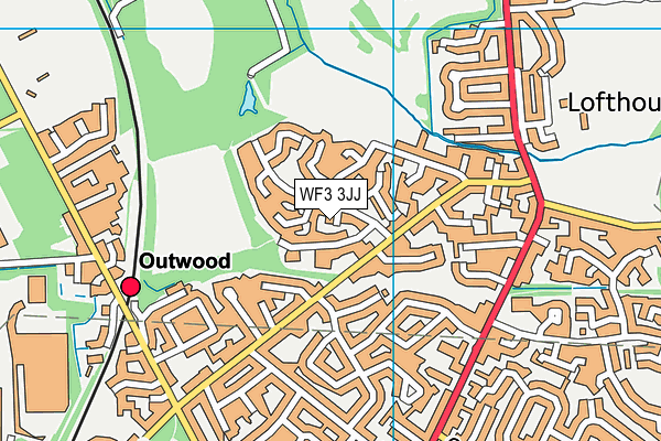 WF3 3JJ map - OS VectorMap District (Ordnance Survey)