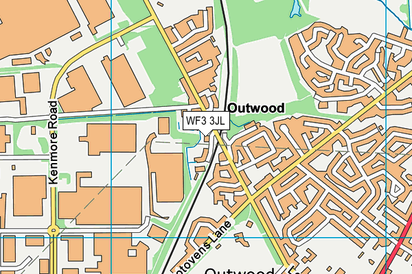 WF3 3JL map - OS VectorMap District (Ordnance Survey)