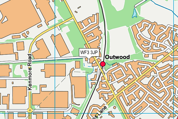 WF3 3JP map - OS VectorMap District (Ordnance Survey)