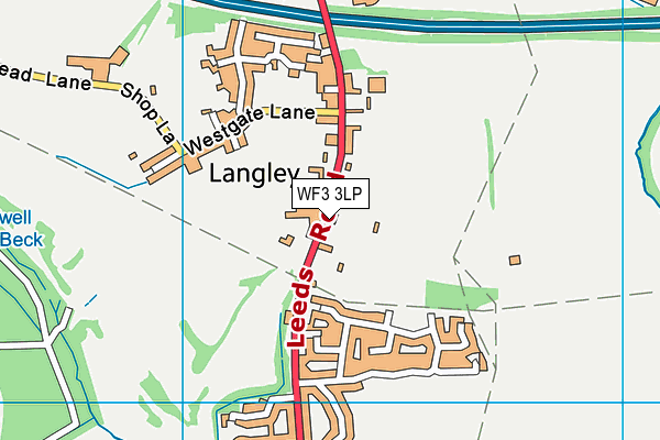 WF3 3LP map - OS VectorMap District (Ordnance Survey)