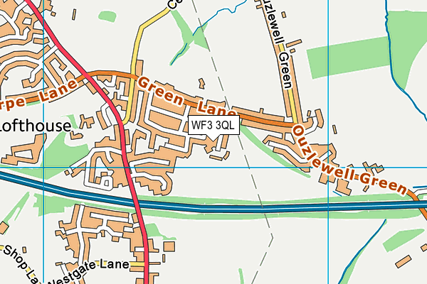 WF3 3QL map - OS VectorMap District (Ordnance Survey)