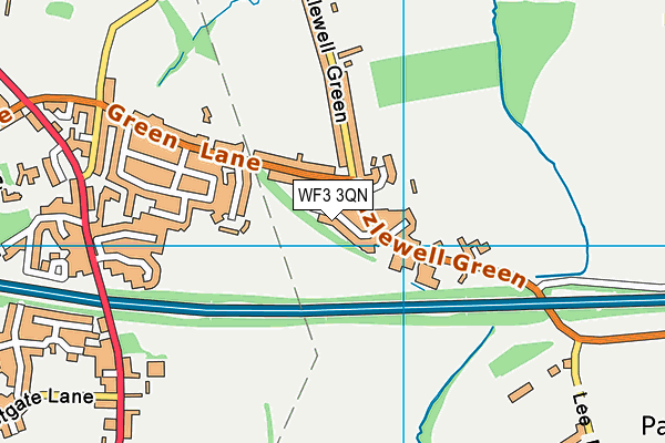 WF3 3QN map - OS VectorMap District (Ordnance Survey)