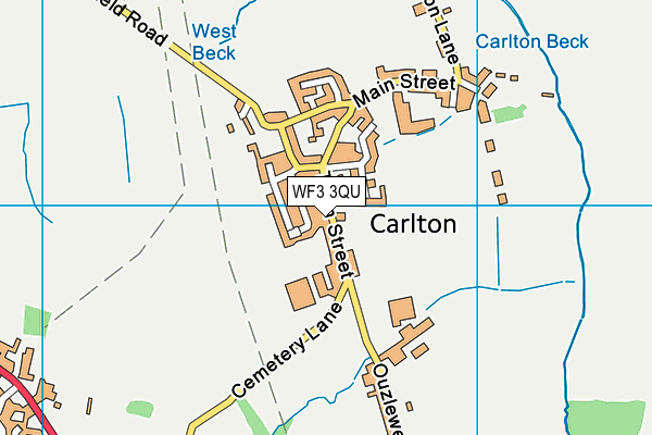 Carlton Athletic Fc map (WF3 3QU) - OS VectorMap District (Ordnance Survey)