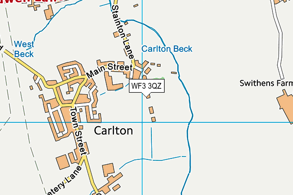 WF3 3QZ map - OS VectorMap District (Ordnance Survey)