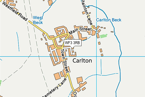 WF3 3RB map - OS VectorMap District (Ordnance Survey)