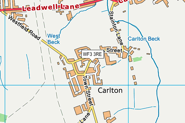 Carlton Primary School map (WF3 3RE) - OS VectorMap District (Ordnance Survey)