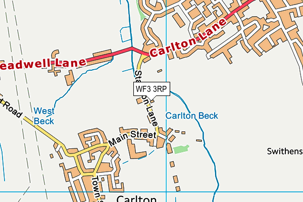 WF3 3RP map - OS VectorMap District (Ordnance Survey)