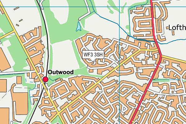 WF3 3SH map - OS VectorMap District (Ordnance Survey)